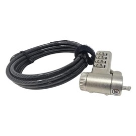 Sendt Black Universal Notebook Laptop Combination Lock Security Cable for Kensington Wedge Nano and Most Other Security Slots