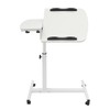 YIYIBYUS Adjustable Rolling Laptop Table Stand with Wheels, Portable Overbed