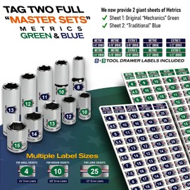 NEW! Ultimate Chrome Socket Label Set