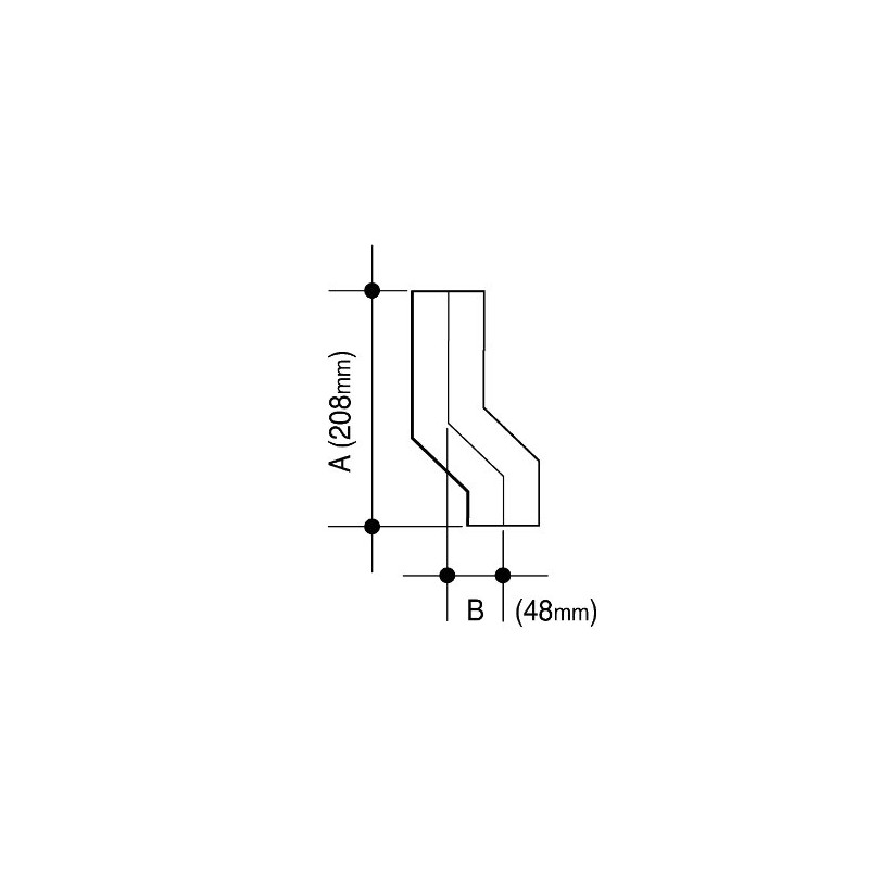Wavin OSMA 4T838 Black Pipe Wall Offset for 61mm Square