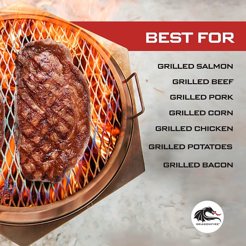 Dragonfire 18.5 Inch Stainless Steel Round Grill Grate for fire