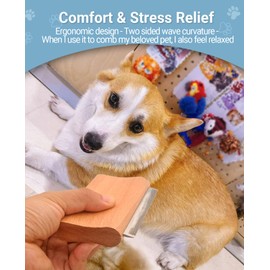 Dog Brush for Shedding | Pet Hair Removal Tool, Cat Grooming Supplies, Deshedding Dog Brush | Combs for cleaning and grooming short and long hair (S (3 Inch))