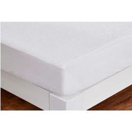 XINNI King Size 100% Cotton Terry Cloth Waterproof Mattress Cover with Elastic All Around Fits Mattress Protector Cover 18 Inch Deep Pocket Fitted Bed Sheet Only