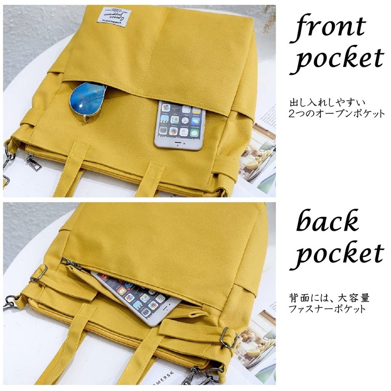 Brightrust Tote Bag, Large Capacity, Shoulder, Canvas, Diagonal, Hanging, Bag,