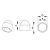 ajile - 20 pieces - Snap on domed nut bolt