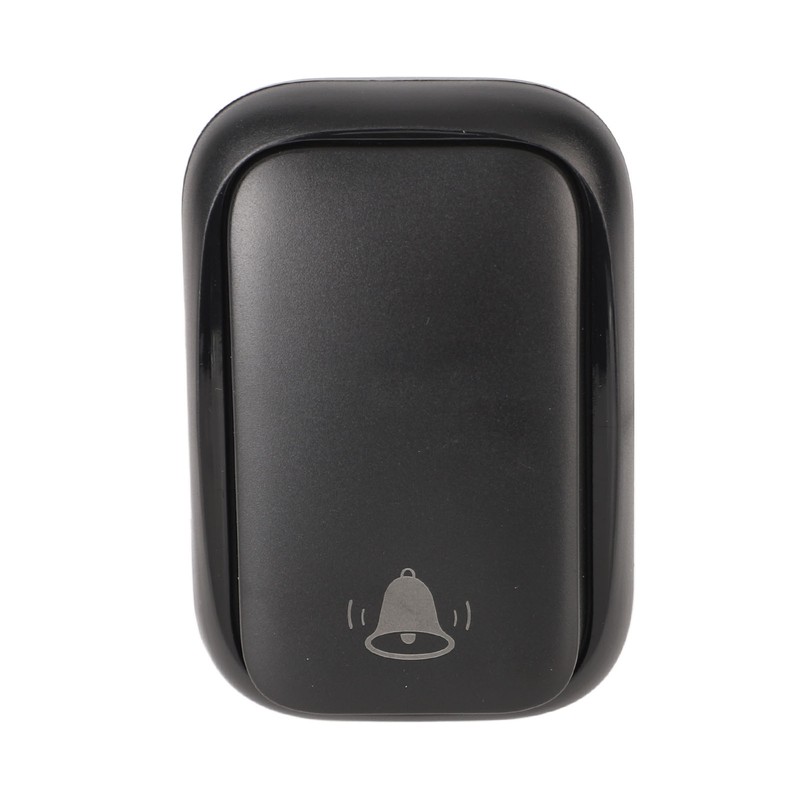 Black Self Powered Wireless Doorbell No Wiring Punching Outdoor Welcome