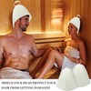 2PCS Sauna Hat,Ergonomi Felted Sauna Cap for Women and Men,Steam