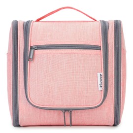 Travel toiletry bag for hanging, Pink (Large)