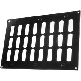 Vent Systems 12" x 8" Inch (Outer Dimensions) Metal Air Vent Grille - Black Adjustable Register Vent Cover - Open/Close Air Supply Intake Wall Vent - Heating/Cooling Ceiling Grille for House, Garage