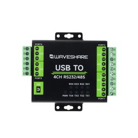 Coolwell Industrial Isolated USB to RS232/485 Converter Original FT4232HL Supports USB to USB to 4-Ch RS232, USB to 2-Ch RS232, USB to 2-Ch RS232/485