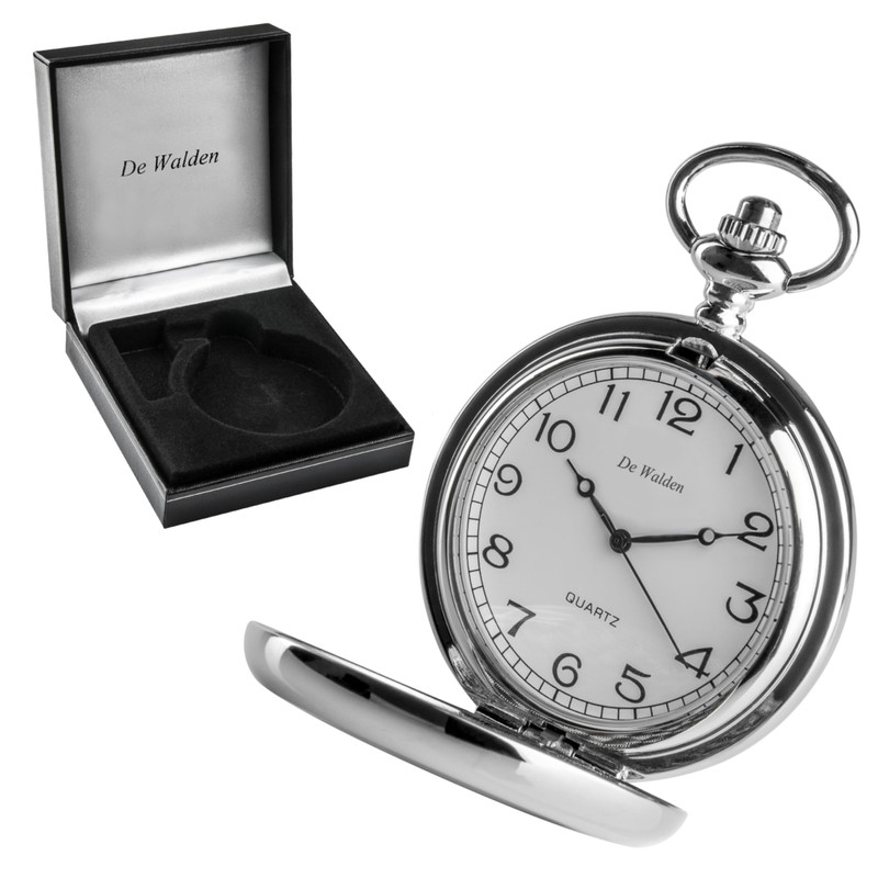 De Walden Golfing Gifts for Men Pewter Golf Pocket Watch