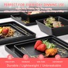 Yummost Melamine Dinnerware Sets - 12pcs Square Plates and Bowls