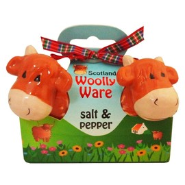 Highland Cow Woolly Ware Salt & Pepper Shakers