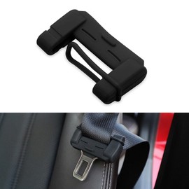Car Safety Belt Buckle Covers, 1PC Universal Seat Belt Clips Cover, Anti-Scratch Silicon Seat Belt Buckle Protector, Car Interior Accessories (Black)