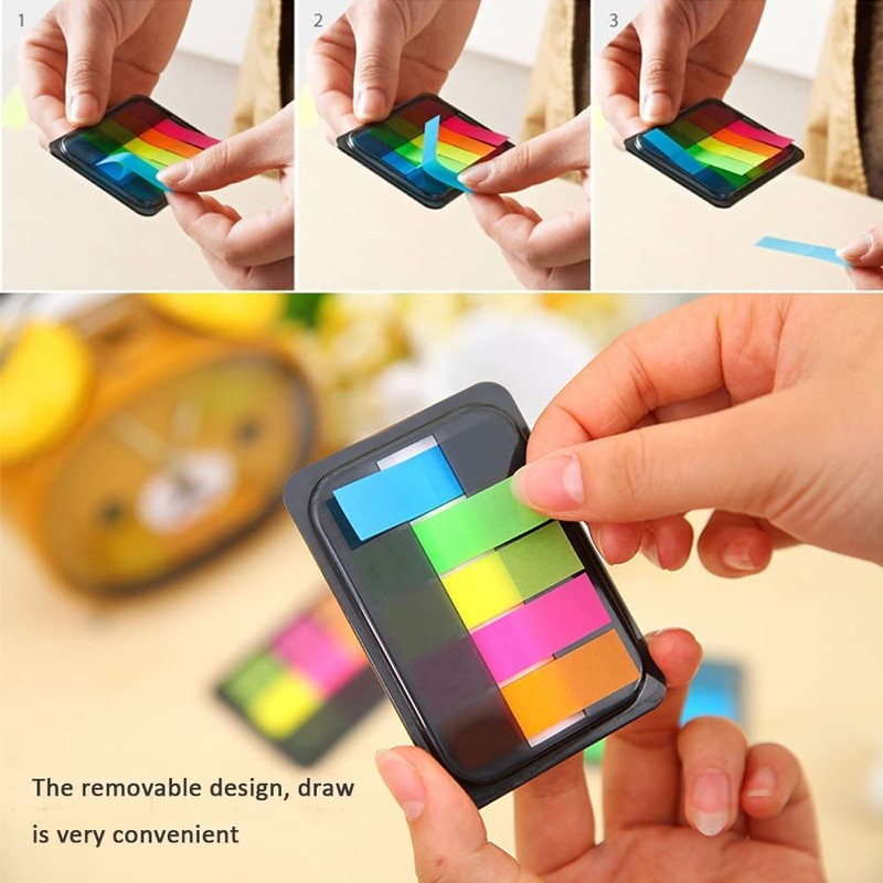300PCS Sticky Index Tabs, Transparent Sticky Page Markers Notes, Book
