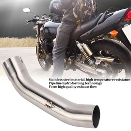 Acouto Tubo de Enlace Medio para Motocicleta, Acero Inoxidable, Tipo Deslizante, Silenciador de Escape para Motocicleta, Repuesto de Tubo de Enlace Medio para Adventure 250 390, Conector