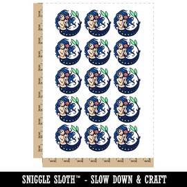 Mermaid and Fish Friend Temporary Tattoo Water Resistant Fake Body Art Set Collection - 15 2" Tattoos (1 Sheet)