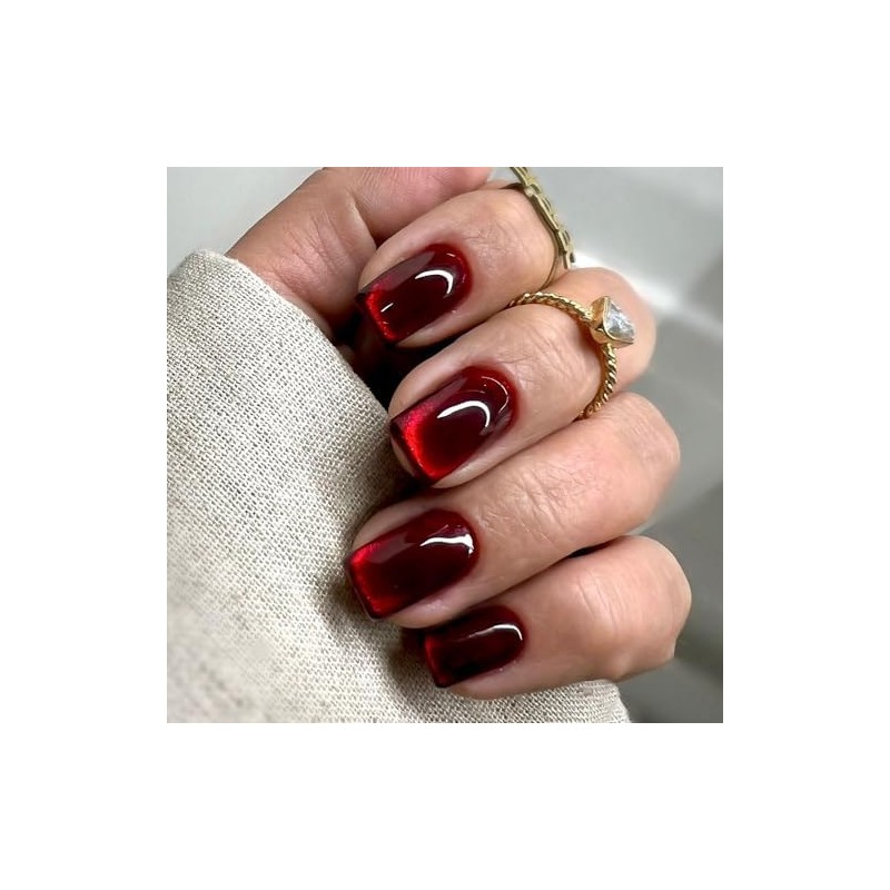 24 Piezas de Uñas Postizas a Presión, Uñas Falsas Cuadradas