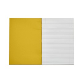 Rhino Stationery Exercise Book | A4 | 80 Page | 8mm Lined With Margin | Yellow | Learning Resources | School Books | Pack of 1