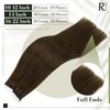 RUNATURE Invisible Tape in Hair Extensions Human Hair Brown Straight