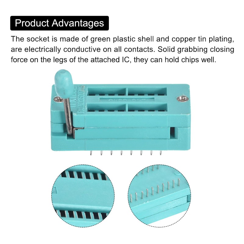 PATIKIL Universal IC-Test ZIF Socket 16 Pin 3.0mm Pitch for