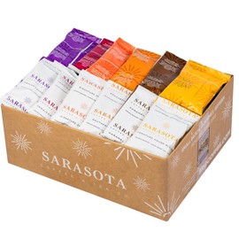 Ground Coffee | Gift Set Sampler Pack Variety Medium, Dark, & Flavored Roast Low Acid Mold Free Pouches | Gourmet Bulk Packets | Highest Rated Individual Premeasured Powder Bags for 12 Cup Drip Maker