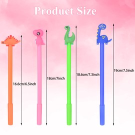 24 Pieces Dinosaur Pens Cute Dinosaur Gel Pens Funny Pens for Kids Back to School Gift Party Favors Class Rewards