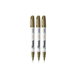 Sharpie Oil-Based Paint Marker, Extra Fine Point, Gold; Works On Virtually Any Surfac...