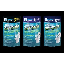 EcoNow 3-6-12ct Professional Strength Septic Tank Cleaner 1/2 the Cost of Ridx - 6 Months