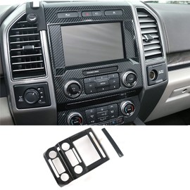 Keptrim for F150 ABS Carbon Fiber Center Console Trim for 2015 2016 2017 2018 Ford F150, 2pcs