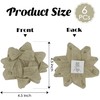 LiBongTa 4.5" Christmas Burlap Bows For Gift Wrapping, Self Adhesive