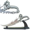 MASTER USA Whetstone Cutlery Black Dragon Daggerstand, Silver