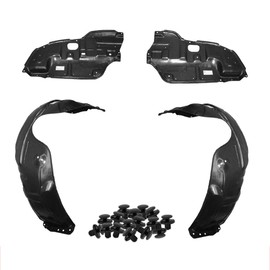 Parts N Go Fender Liner & Lower Engine Under Cover Set w/Clips for 2002-2006 Camry Front Driver & Passenger Side Left Right TO1228107 TO1228106 TO1248116 TO1249116 5144206020 5144106030 53876AA011