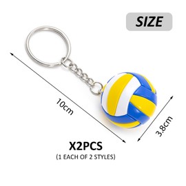 CQQNIU 2 Pieces Volleyball Key Pendants, Mini Volleyball Pendants, Creative Keychains, Sports Souvenirs, Decorative Keychains