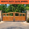 FAHKNS 8" Gate Wheels with Brake, 360 Degree Swivel Spring-Loaded,