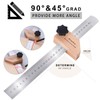 Preciva Woodworking Ruler, Marking Gauge, Spacer, Scriber, Combination Angle for