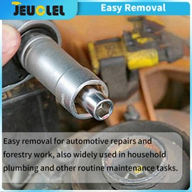 JEUCLEL 10.6-Inch Push through Ratchet, 1/2" Drive, 7.5° return angle, Cr-V