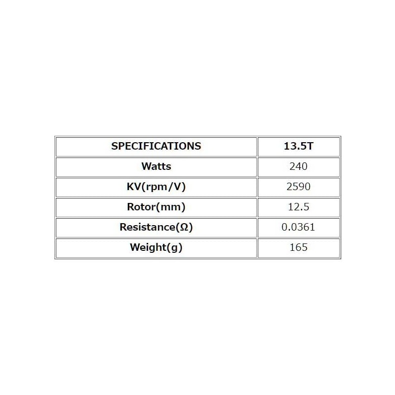 ZERO-S 13.5T(Black) Brushless Motor for Drift