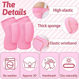 Hungdao 3 Pairs Volleyball Knee Pads for Kids Soft Breathable Brace Non Slip Padded Sponge Knee Support for Girls Boys Dance, Football, Skating, Runni