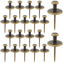 Dubxon Double Head Large Push Pins Metal Wall Pins, Push Pins, Set of 20, Small and Lightweight, Suitable for Various Wall Decor (Retro Color)