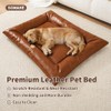 SOMAHE Waterproof Leather Dog Bed Mat, 35.4 x 27.6 Inches,