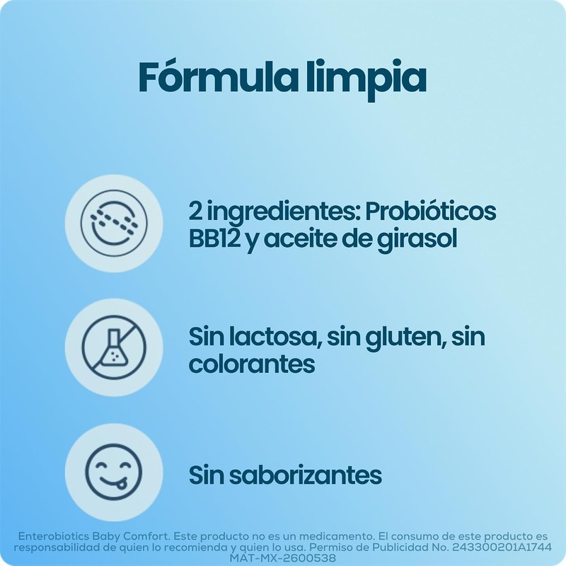 Baby Comfort suplemento alimenticio para bebé, frasco de 8 ml