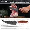 Damascus Viking Boning Knife, Pro kitchen deboning slicer, viking fish
