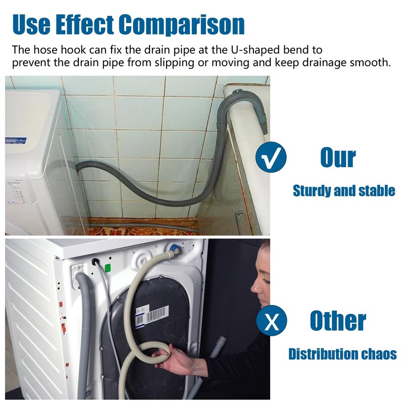 Washing Machine Drain Hose Holder Hook - U Shaped Drain