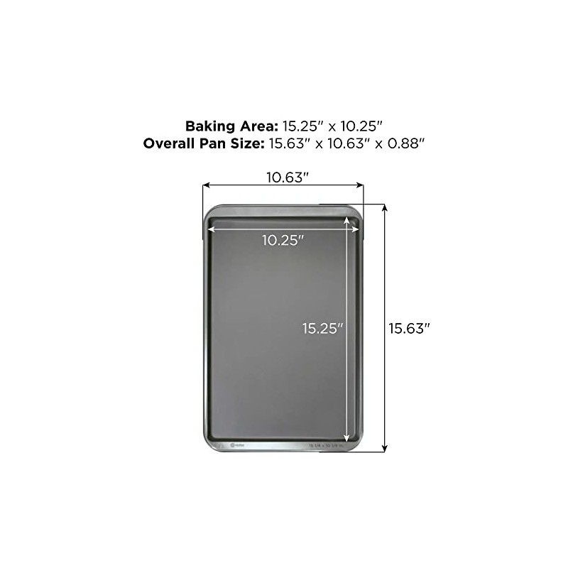Ecolution Heavy-Duty Carbon Steel Bake Ins Cookie Sheet, 15 1/4"