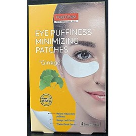 Purederm Eye Puffiness Minimizing Ginkgo Eye Patches (4 Treatments)