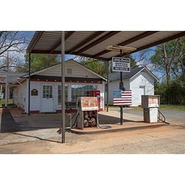 Photo - The former gasoline station of Billy Carter, the younger brother of former president Jimmy Carter, in their hometown of Plains, Georgia- Fine Art Photo Reporduction 36in x 24in