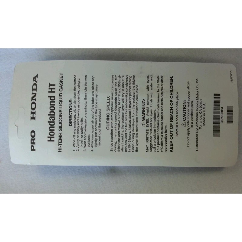 Genuine Hondabond High-Temp Silicone Liquid Gasket 1.9 fl oz --