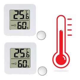 Phyxiul Thermometer/Hygrometer, Reptile, 2-Piece Digital Thermometer, Hygrometer, Mini Digital Thermometer, Hygrometer, LCD Reptile Thermometer, Pet Breeding, Amphibians, Humans, Breeding Room, Baby