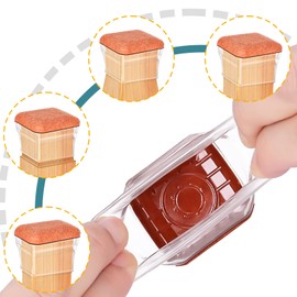 Square Chair Leg Floor Protectors, Silicone Chair Floor Protectors for Hardwood, No Scratches and Reduce Noise, Kitchen Table Chairs Feet Protectors Dining Room Chairs (8PCS, Middle)